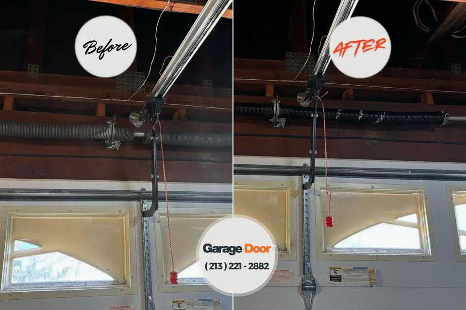 Before and after: garage door repair Millers Falls, MA